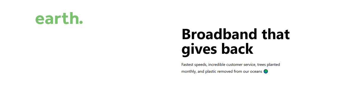Earth Broadband promotion
